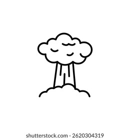 Ilustración de fenómeno atmosférico, formación abstracta de nubes y columnas