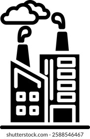 Atmospheric Pollution Icon Glyph Vector Illustration