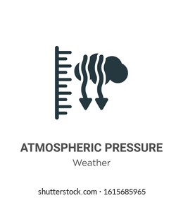 Atmospheric pressure glyph icon vector on white background. Flat vector atmospheric pressure icon symbol sign from modern weather collection for mobile concept and web apps design.