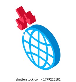 atmospheric pressure of planet icon vector. isometric atmospheric pressure of planet sign. color isolated symbol illustration