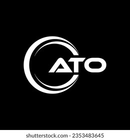 ATO Logo Design, Inspiration für eine einzigartige Identität. Modernes Eleganz und kreatives Design. Markieren Sie Ihren Erfolg mit dem Markieren dieses Logos.