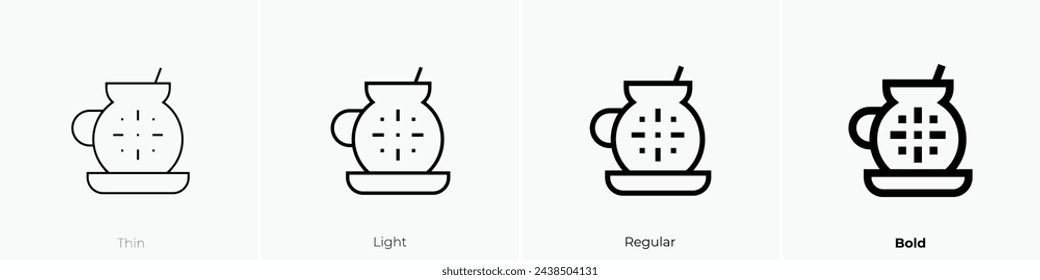 atole icon. Thin, Light Regular And Bold style design isolated on white background