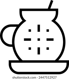 atole icon. Thin linear style design isolated on white background