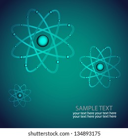 Atom background. EPS10 vector