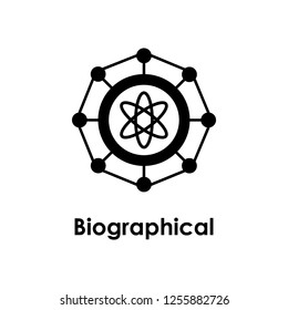 atom, biographical icon. One of business collection icons for websites, web design, mobile app