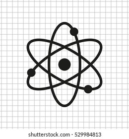atom  - black vector icon