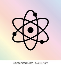 atom  - black vector icon