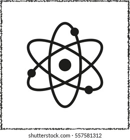 atom  - black vector icon