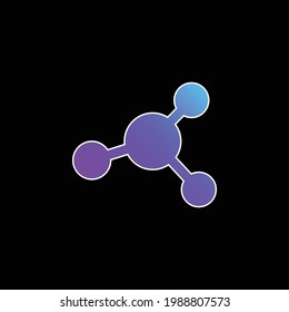 Atom blue gradient vector icon