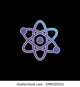 Atom blue gradient vector icon