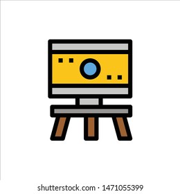 Atom, Board, Science, Space  Flat Color Icon. Vector icon banner Template. Vector Icon Template background