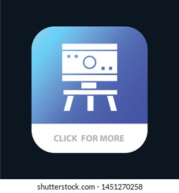 Atom, Board, Science, Space Mobile App Button. Android and IOS Glyph Version