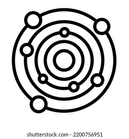 Atom Bold Line Vector icon which can easily modify or edit

