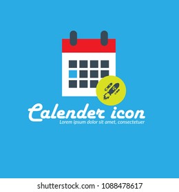 atom bomb icon with calender. Nuklear war symbol.Vector illustration