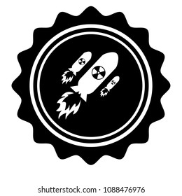 atom bomb icon. Nuklear war symbol.Vector illustration