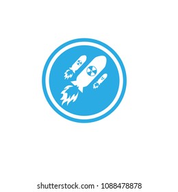 atom bomb icon. Nuklear war symbol.Vector illustration