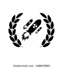 atom bomb icon. Nuklear war symbol.Vector illustration