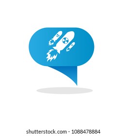atom bomb icon. Nuklear war symbol.Vector illustration