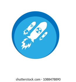atom bomb icon. Nuklear war symbol.Vector illustration