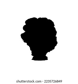 Atom bomb icon. Simple style no war poster background symbol. Atom bomb brand logo design element. Atom bomb t-shirt printing. vector for sticker.