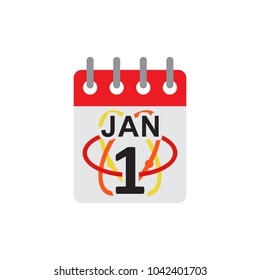 Atom Calendar Logo Icon Design