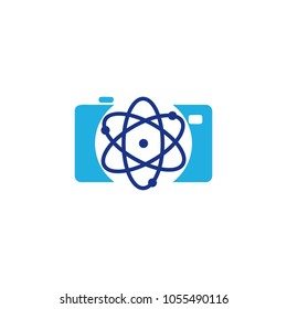 Atom Camera Logo Icon Design