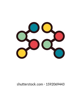 Atom chain icon logo design inspiraiton vector template