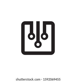 Atom chain icon logo design inspiraiton vector template