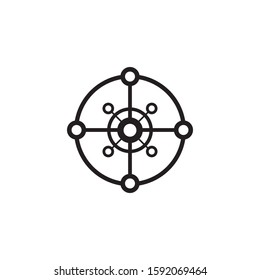 Atom chain icon logo design inspiraiton vector template