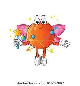 atom character. cartoon mascot vector