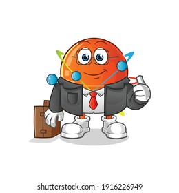 atom character. cartoon mascot vector