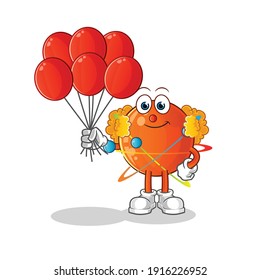 atom character. cartoon mascot vector