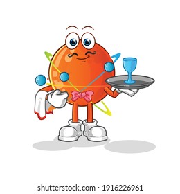 atom character. cartoon mascot vector
