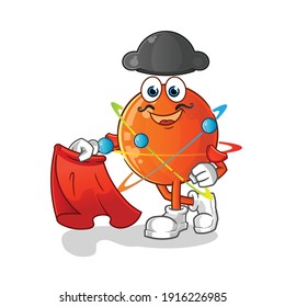 atom character. cartoon mascot vector