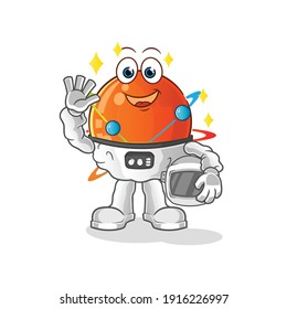 atom character. cartoon mascot vector