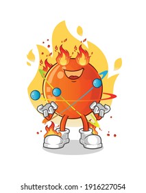 atom character. cartoon mascot vector