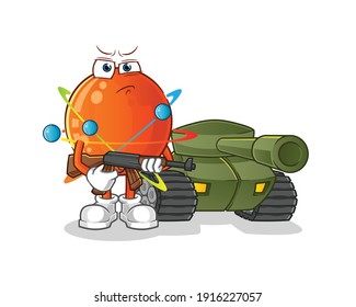 atom character. cartoon mascot vector