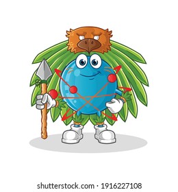 carácter atómico. vector de mascota de dibujos animados