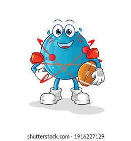 atom character. cartoon mascot vector