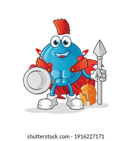 carácter atómico. vector de mascota de dibujos animados