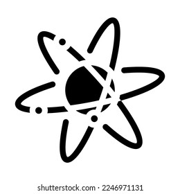 atom chemistry glyph icon vector. atom chemistry sign. isolated symbol illustration