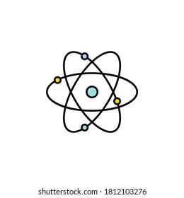 atom, chemistry icon. Element of education illustration. Signs and symbols can be used for web, logo, mobile app, UI, UX on white background