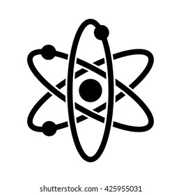 atom chemistry icon on white background