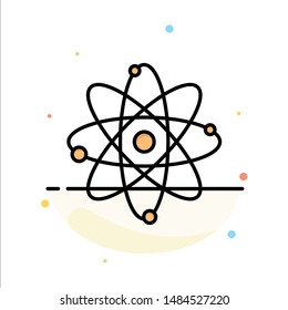 Atom, Chemistry, Molecule, Laboratory Abstract Flat Color Icon Template. Vector Icon Template background