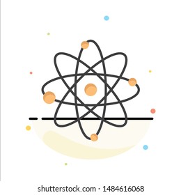 Atom, Chemistry, Molecule, Laboratory Abstract Flat Color Icon Template. Vector Icon Template background