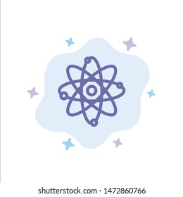 Atom, Chemistry, Molecule, Laboratory Blue Icon on Abstract Cloud Background