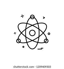 Atom chemistry physics science icon vector design