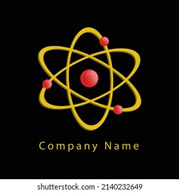 Atom chemistry reaction logo template