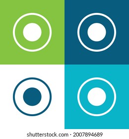 Atom Circular Symbol Of Circles Flat four color minimal icon set