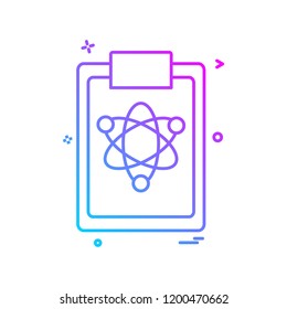atom clipboard icon vector design